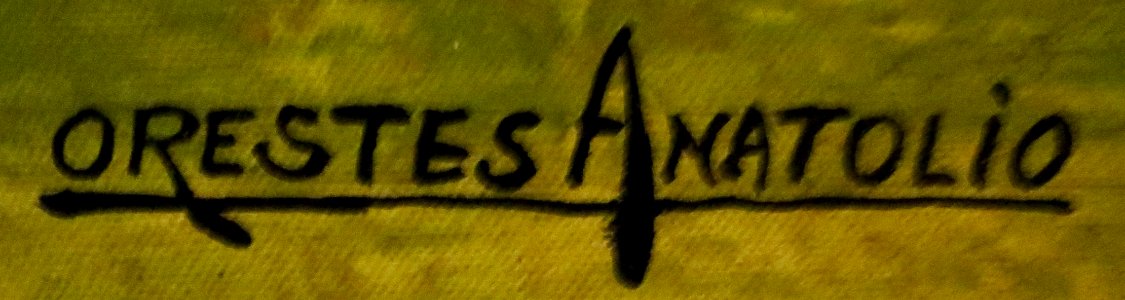 Signature of Cuban artist Orestes Anatolio