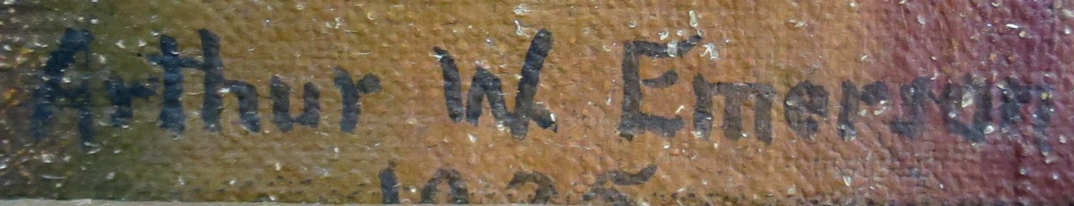 Signature of American artist Arthur Webster Emerson, 1925 or 1935