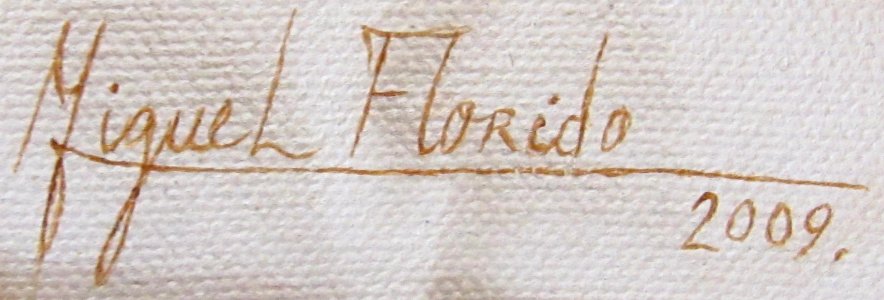 Signature of Cuban painter Miguel Florido, 2009