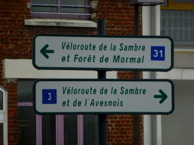 Signalisation véloroutes à Maubeuge (1)