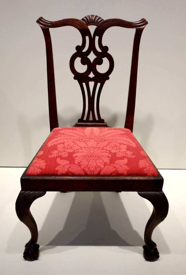 Side Chair, probably Salem, Massachusetts, 1765-1775, mahogany with maple - Chazen Museum of Art - DSC02547