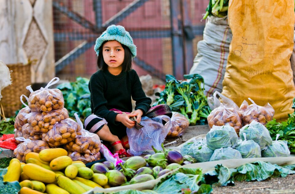 Market asia morning photo