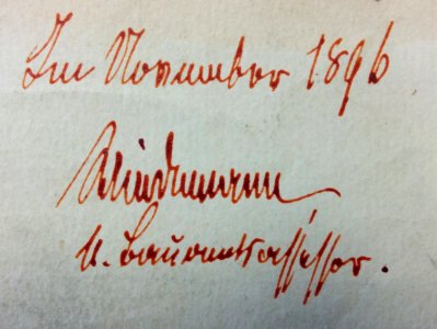 Signatur Otto Wiedemann