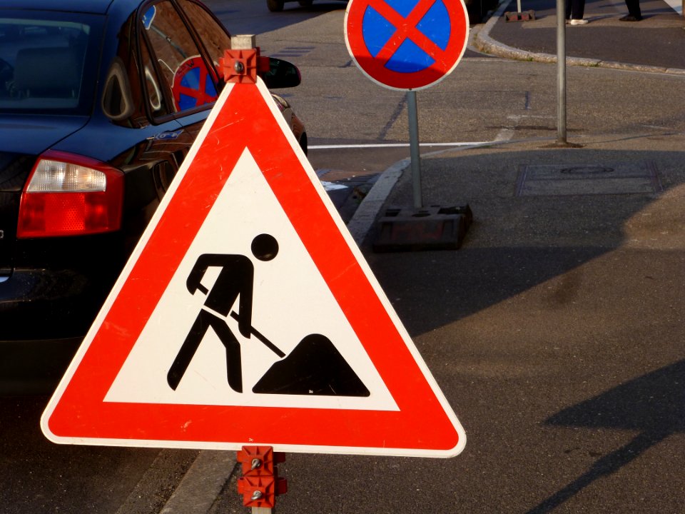Signalisation temporaire de chantier à Pforzheim (2)