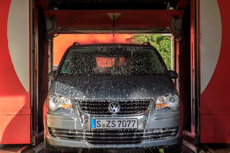 Bath foam car care wet photo