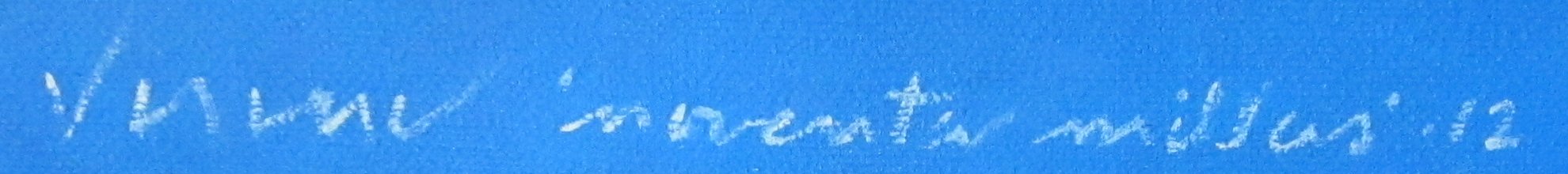 Signature of Cuban painter Jorge Varona, 2011