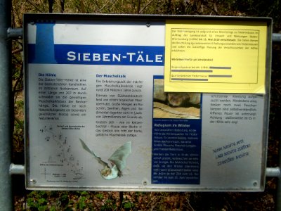 Sieben-Täler-Höhle, Infotafel