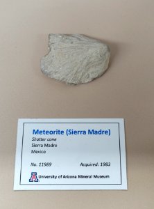 Sierra Madre shatter cone, Mexico - University of Arizona Mineral Museum - University of Arizona - Tucson, AZ - DSC08487