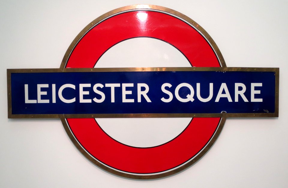 Sign, Leicester Square, c. 1930, designed by Edward Johnston, Wolfsonian-FIU Museum