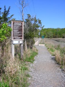 Sign and bridge Branford Trolley Trail 200