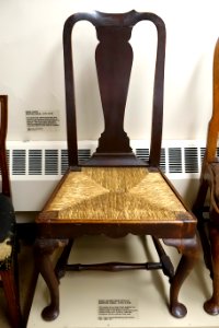 Side chair, Queen Anne style, Boston area, 1730-1760 - Dedham Historical Society - Dedham Massachusetts - DSC04170