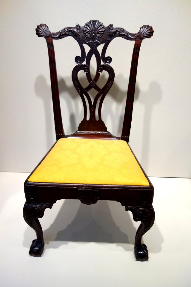 Side Chair, Philadelphia, 1755-1760, mahogany with yellow pine - Chazen Museum of Art - DSC02644