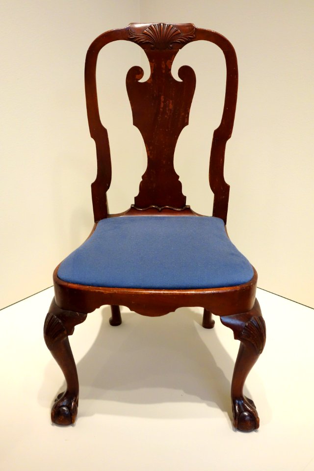 Side Chair, New York City, 1760-1770, mahogany with tulip poplar - Chazen Museum of Art - DSC02503
