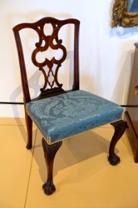 Side chair, Nathaniel Gould, Salem, Massachusetts, 1763-1768, mahogany, secondary woods - Peabody Essex Museum - DSC06664