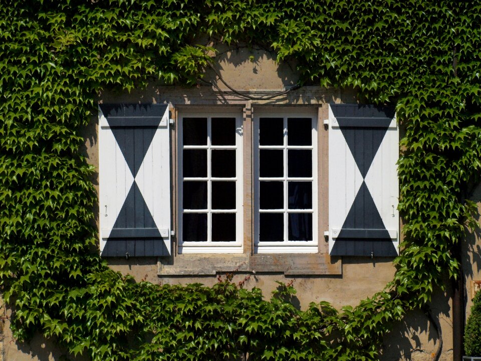 Farmhouse old window facade