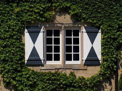 Farmhouse old window facade