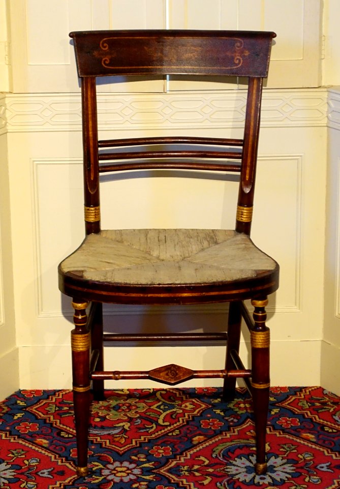 Side chair, eastern Massachusetts, c. 1810, birch and painted wood - Concord Museum - Concord, MA - DSC05788