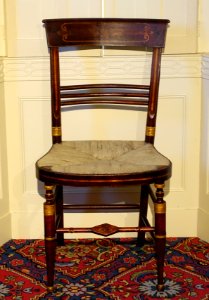 Side chair, eastern Massachusetts, c. 1810, birch and painted wood - Concord Museum - Concord, MA - DSC05788