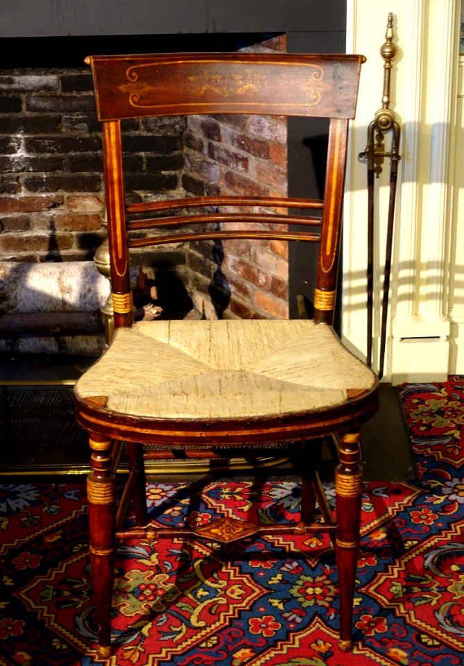 Side chair, eastern Massachusetts, c. 1810, birch and painted wood - Concord Museum - Concord, MA - DSC05786