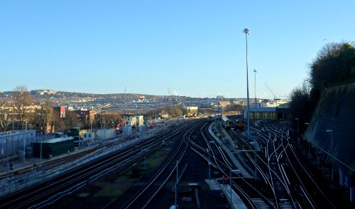 Sidings North of Brighton Station (December 2013, seen from Dyke Road Drive) (3)