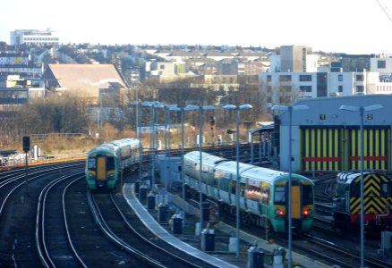 Sidings North of Brighton Station (December 2013, seen from Dyke Road Drive) (5)