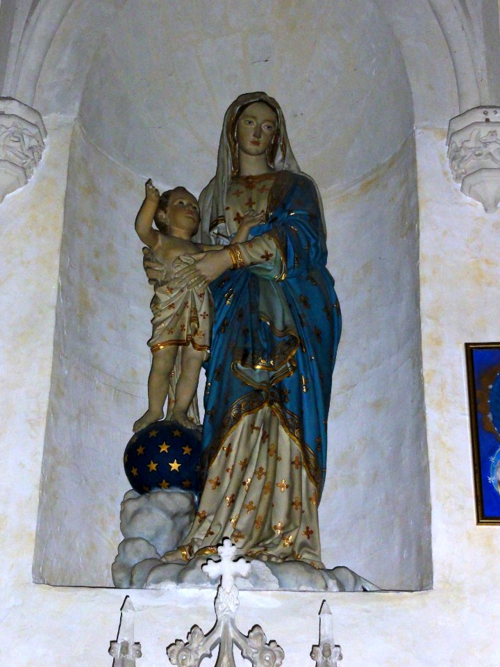 Sillé-le-Guillaume (Sarthe) église,statue Vierge à l'Enfant PM72001665