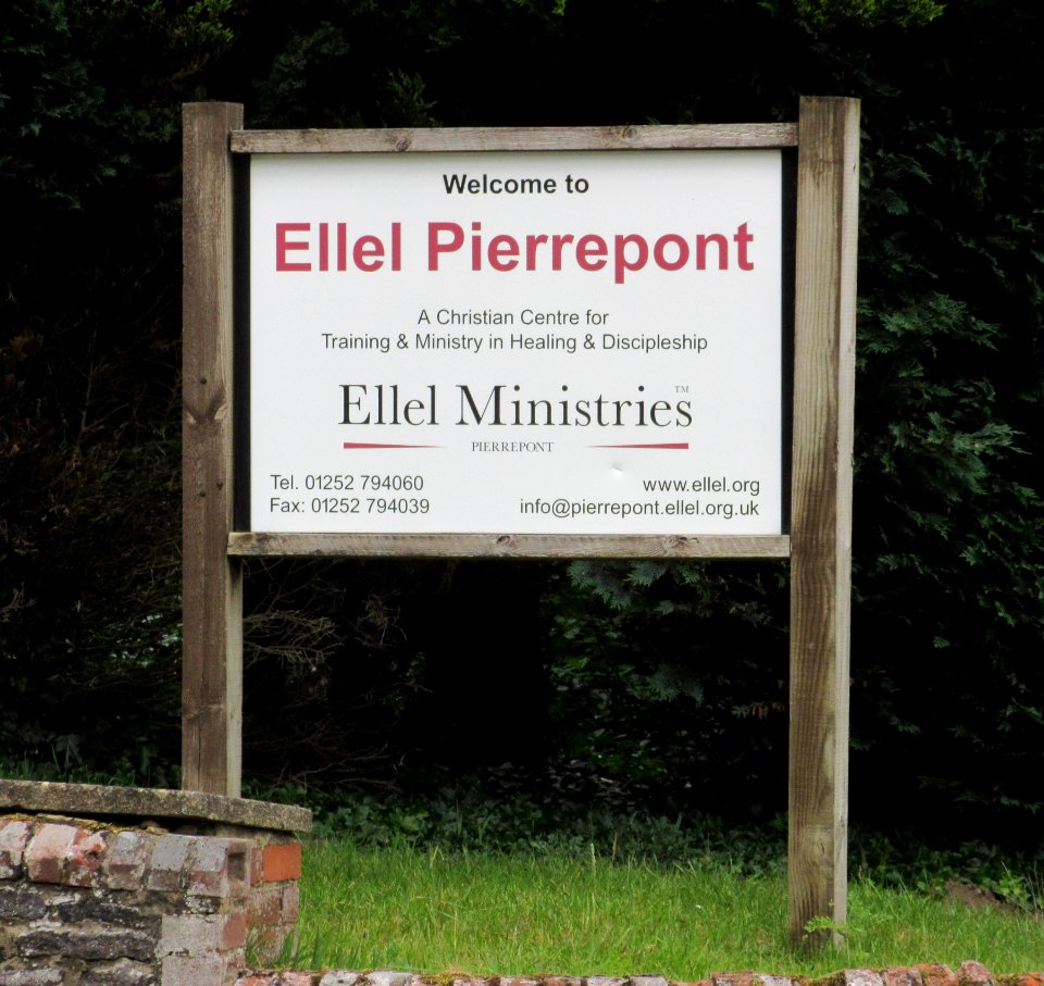 Sign at Entrance to Pierrepoint House (Ellel Ministries International), Frensham (June 2015)