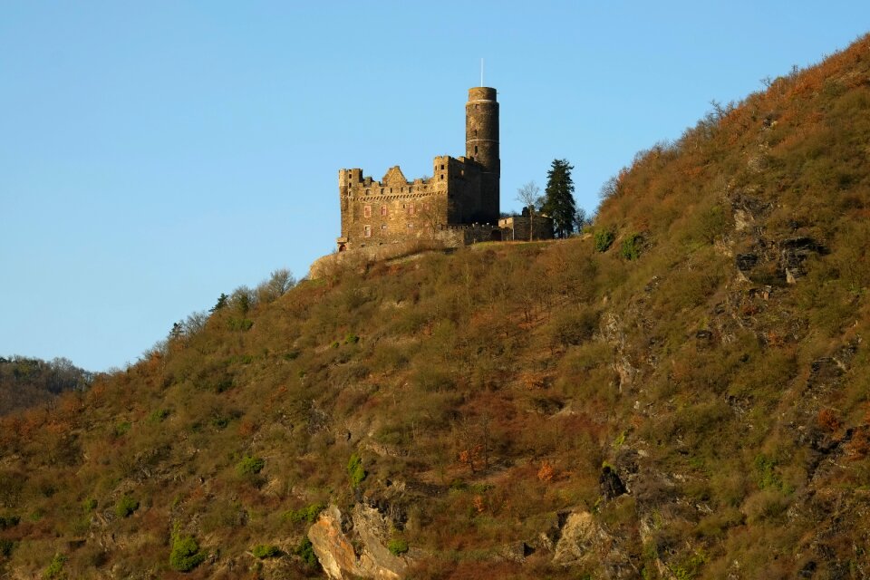 Wall battlements old castle