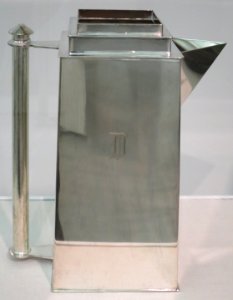 Silver plate pitcher, 'Skyscraper', designed by Louis W. Rice, Wolfsonian-FIU Museum