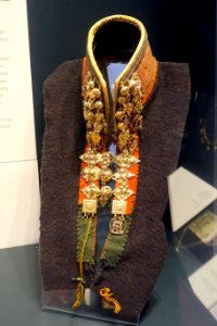 Silver collar, Senjen, Tromso, Norway, early 1800s, silver, wool - Nordiska museet - Stockholm, Sweden - DSC09712