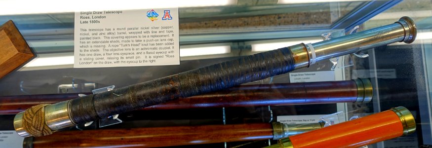 Single-draw telescope, Ross, London, late 1800s - College of Optical Sciences - University of Arizona - Tucson, AZ - DSC08609