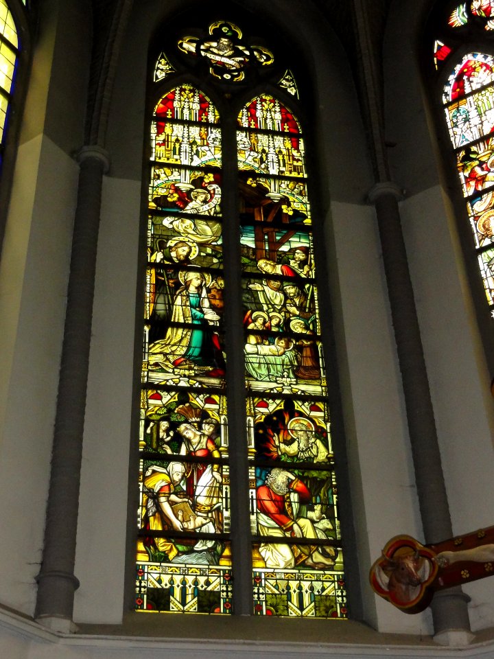 Sint Martinuskerk Katwijk (Cuijk) raam geboorte van Christus
