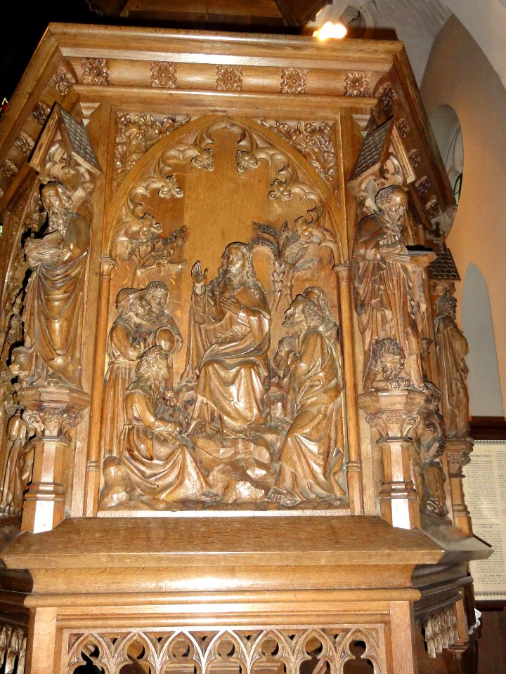Sint Martinuskerk Katwijk (Cuijk) preekstoelpaneel 3, Bergrede