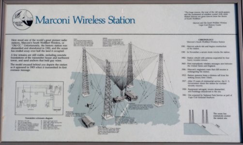 Sign 2 of 2 at Marconi wireless site - South Wellfleet, Massachusetts - DSC06714