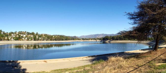 Silver Lake Reservoir looking northwest pano 2015-10-11