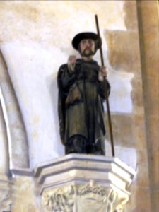 Sillé-le-Guillaume (Sarthe) église,statue saint Jaques Majeur