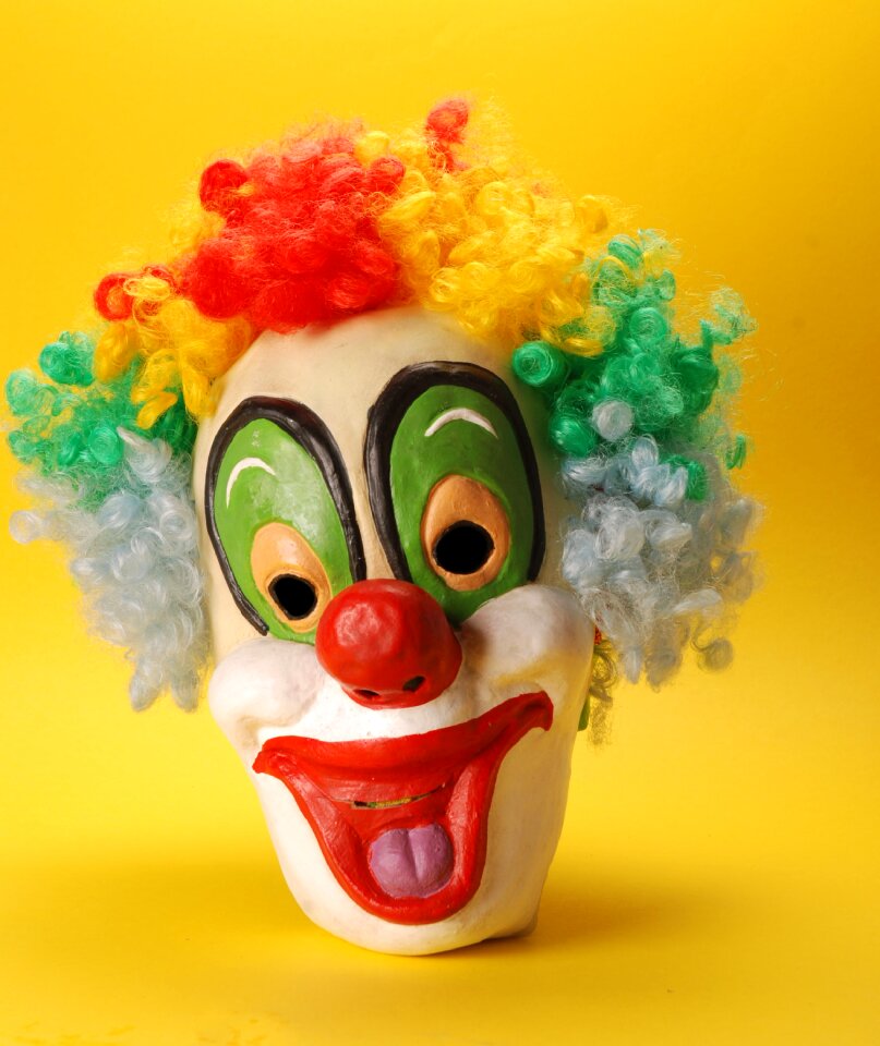Face makeup colorful hair