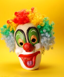 Face makeup colorful hair