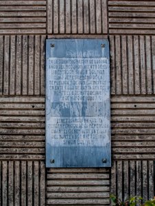 Simón Bolivar, Santa Ana, Plaque