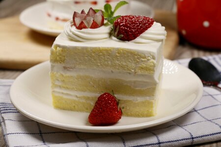 Baking delicious strawberry cake