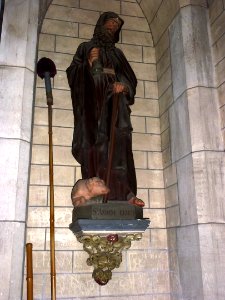 Signy-l'Abbaye (Ardennes) église, statue Saint Antoine