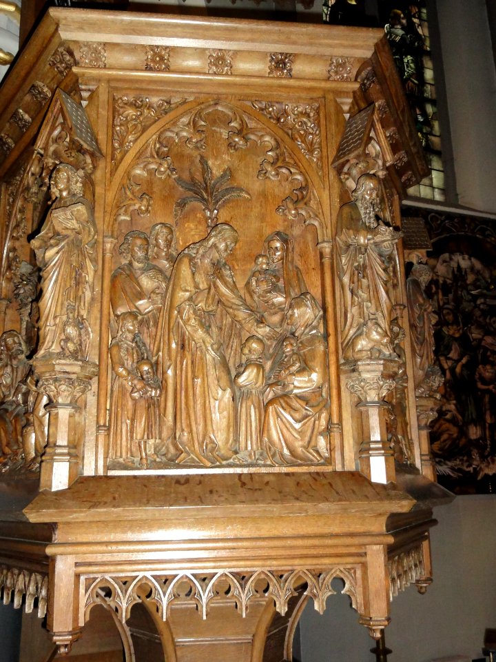 Sint Martinuskerk Katwijk (Cuijk) preekstoelpaneel 2, Laat de kinderen tot Mij komen