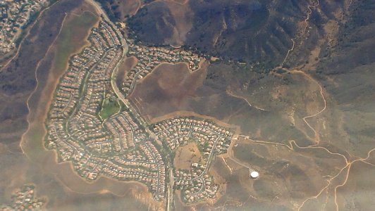 Simi-Valley-subdivision-on-Long-Canyon-Road-Aerial-from-west-August-2014 photo