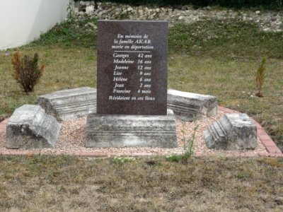 Silmont (Meuse) mémorial famille Akar morte en déportation