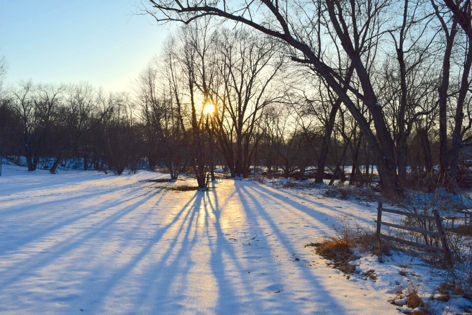 Light shadows winter