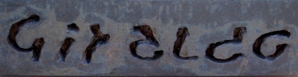 Signature of Spanish sculptor Juan Antonio Giraldo