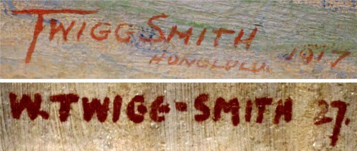Signature of the painter William Twigg-Smith from 1927