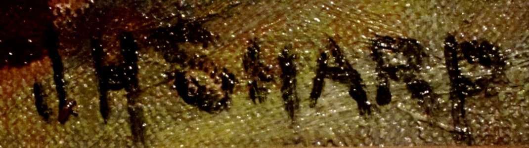 Signature of the American painter Joseph Henry Sharp from 1930