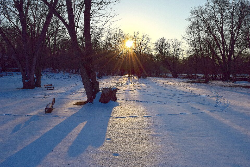 Light shadows winter