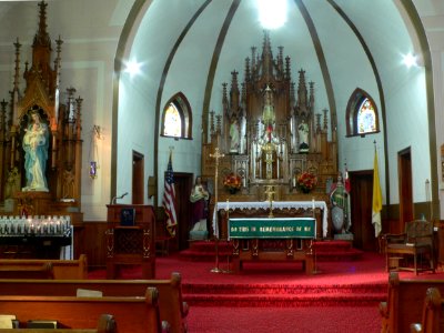 St. Wenceslaus church (Tabor, South Dakota) interior 3